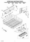 UPPER RACK AND TRACK PARTS Diagram and Parts List for GU3600XTVS0  Whirlpool Dishwasher