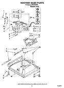 MACHINE BASE PARTS Diagram and Parts List for LSN1000PQ2  Whirlpool Washer