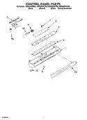 CONTROL PANEL PARTS Diagram and Parts List for KSSS36QKB02  KitchenAid Refrigerator