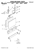 DOOR AND PANEL PARTS Diagram and Parts List for DU1100XTPB8  Whirlpool Dishwasher