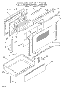 DOOR AND DRAWER Diagram and Parts List for KESH307BAL6  KitchenAid Range