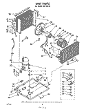 UNIT Diagram and Parts List for AHF14042  Whirlpool Air Conditioner