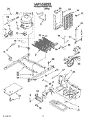 UNIT PARTS Diagram and Parts List for RS22AGXTQ00  Roper Refrigerator