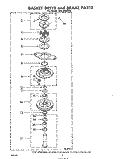 BASKET DRIVE AND BRAKE Diagram and Parts List for CFA2500W6  Whirlpool Washer