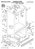 CABINET, LITERATURE Diagram and Parts List for KBLC36FKS01  KitchenAid Refrigerator