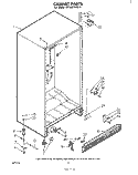 CABINET Diagram and Parts List for EV160FXKW0  Whirlpool Freezer