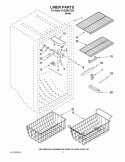 LINER PARTS Diagram and Parts List for EV205NZTQ00  Whirlpool Freezer
