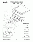TOP AND CONSOLE PARTS Diagram and Parts List for WGD9250WL0  Whirlpool Dryer