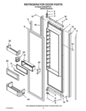 REFRIGERATOR DOOR PARTS Diagram and Parts List for KSSO48FTX15  KitchenAid Refrigerator