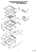 REFRIGERATOR SHELF PARTS Diagram and Parts List for BRS70EMANA00  Whirlpool Refrigerator