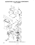 MAGNETRON AND AIR FLOW Diagram and Parts List for RHM988PW1  Whirlpool Range