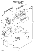 ICEMAKER PARTS, PARTS NOT ILLUSTRATED Diagram and Parts List for KSRJ25IMST00  KitchenAid Refrigerator