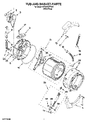 TUB AND BASKET PARTS, OPTIONAL PARTS (NOT INCLUDED) Diagram and Parts List for WFW8200TW00  Whirlpool Washer