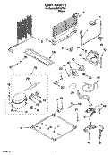 UNIT PARTS Diagram and Parts List for IMT187301  Inglis Refrigerator