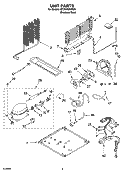 UNIT PARTS Diagram and Parts List for GT2SHMXMS01  Whirlpool Refrigerator