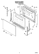 DOOR PARTS, MISCELLANEOUS PARTS Diagram and Parts List for YSF315PEPQ1  Whirlpool Range