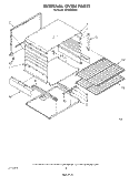 INTERNAL OVEN Diagram and Parts List for SF302EERW1  Whirlpool Range