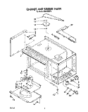 CABINET AND STIRRER Diagram and Parts List for RM973BXST0  Whirlpool Microwave Oven Combo
