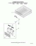 LOWER RACK PARTS Diagram and Parts List for DU1300XTVS5  Whirlpool Dishwasher