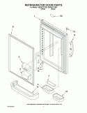 REFRIGERATOR DOOR PARTS Diagram and Parts List for GB2SHTXTB03  Whirlpool Refrigerator