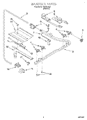 MANIFOLD Diagram and Parts List for FGP325YL3  Roper Range