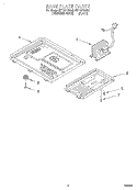 BASE PLATE Diagram and Parts List for MT1151SGQ0  Whirlpool Microwave