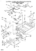 CONTROL PANEL AND SEPARATOR Diagram and Parts List for CSP2771AN1  Whirlpool Dryer