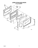 UPPER OVEN DOOR Diagram and Parts List for SE950PERW7  Whirlpool Range