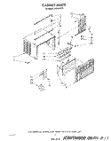 CABINET Diagram and Parts List for AR0600XV0  Whirlpool Air Conditioner