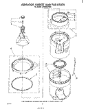 AGITATOR, BASKET , AND TUB Diagram and Parts List for LA5460XPW0  Whirlpool Washer