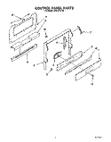 CONTROL PANEL Diagram and Parts List for SF310PEYQ1  Whirlpool Range