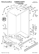 CABINET, LITERATURE Diagram and Parts List for KSSP42QKS01  KitchenAid Refrigerator