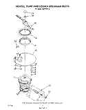 HEATER, PUMP AND LOWER SPRAY ARM Diagram and Parts List for DU8700XT5  Whirlpool Dishwasher