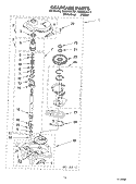 GEARCASE PARTS Diagram and Parts List for GSQ9631LW1  Whirlpool Washer