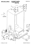 CABINET PARTS Diagram and Parts List for KSRD22FTST01  KitchenAid Refrigerator