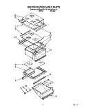 REFRIGERATOR SHELF Diagram and Parts List for KSRS25QXAL10  KitchenAid Refrigerator