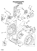 BULKHEAD PARTS, OPTIONAL PARTS (NOT INCLUDED) Diagram and Parts List for LEQ8000JQ4  Whirlpool Dryer