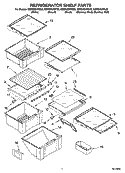 REFRIGERATOR SHELF PARTS Diagram and Parts List for GS6SHEXNT03  Whirlpool Refrigerator