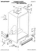 CABINET PARTS Diagram and Parts List for BRS70EMANA00  Whirlpool Refrigerator