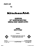 COVER Diagram and Parts List for KEBI171WBL0  KitchenAid Wall Oven