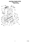 CONTROL PANEL PARTS Diagram and Parts List for KUIA18PNLS4  KitchenAid Ice Maker