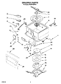 DRAWER PARTS Diagram and Parts List for KUDD01SSPA0  KitchenAid Dishwasher