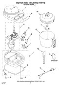 MOTOR AND HOUSING UNIT Diagram and Parts List for KFC3100WH1  KitchenAid Food Processor