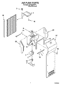 AIR FLOW PARTS Diagram and Parts List for KSRJ22IMST10  KitchenAid Refrigerator
