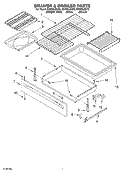 DRAWER & BROILER Diagram and Parts List for GS460LEKB0  Whirlpool Range