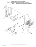 DISPENSER FRONT PARTS Diagram and Parts List for GSS30C7EYF02  Whirlpool Refrigerator