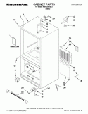 CABINET PARTS Diagram and Parts List for KBRS20EVBL4  KitchenAid Refrigerator