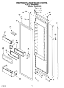 REFRIGERATOR DOOR PARTS Diagram and Parts List for KSSO36FMX00  KitchenAid Refrigerator