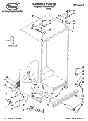 CABINET PARTS Diagram and Parts List for RS25CFXTQ01  Roper Refrigerator