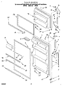 DOOR Diagram and Parts List for 8ET16NKXDG02  Whirlpool Refrigerator